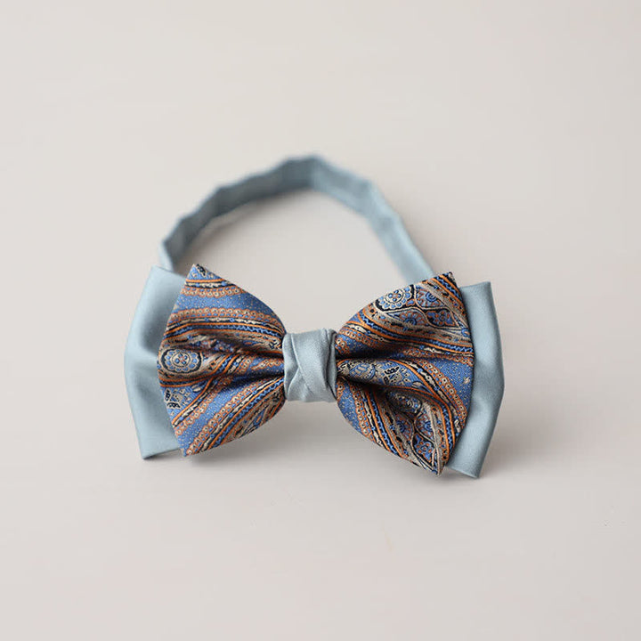 Papillon da uomo vintage Paisley a doppio strato