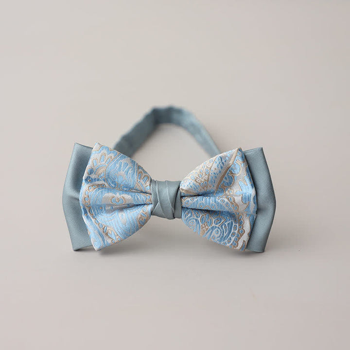 Papillon da uomo vintage Paisley a doppio strato