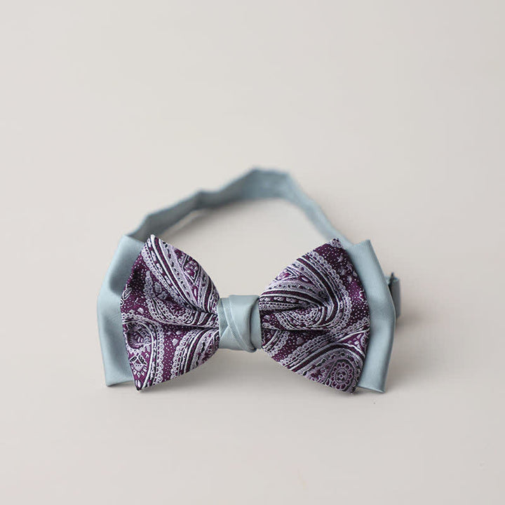 Papillon da uomo vintage Paisley a doppio strato