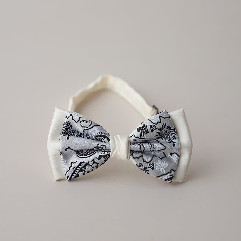 Papillon da uomo vintage Paisley a doppio strato