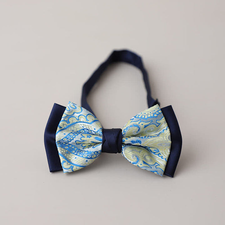 Papillon da uomo vintage Paisley a doppio strato