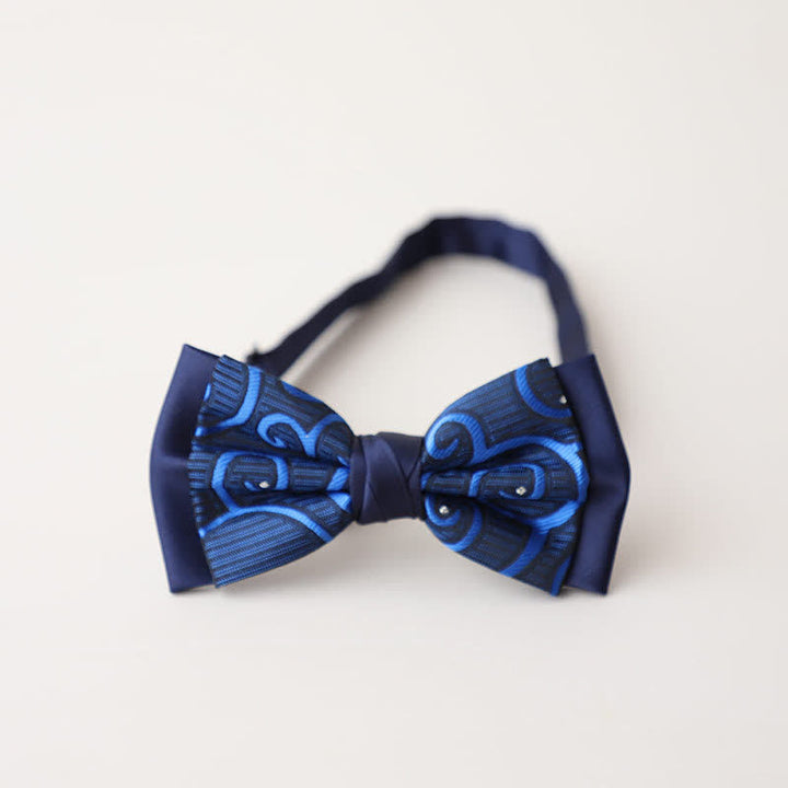 Papillon da uomo vintage Paisley a doppio strato