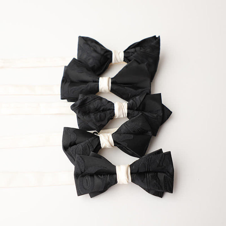 Papillon elegante da uomo nero abbinato bianco