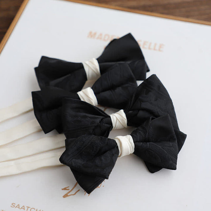Papillon elegante da uomo nero abbinato bianco
