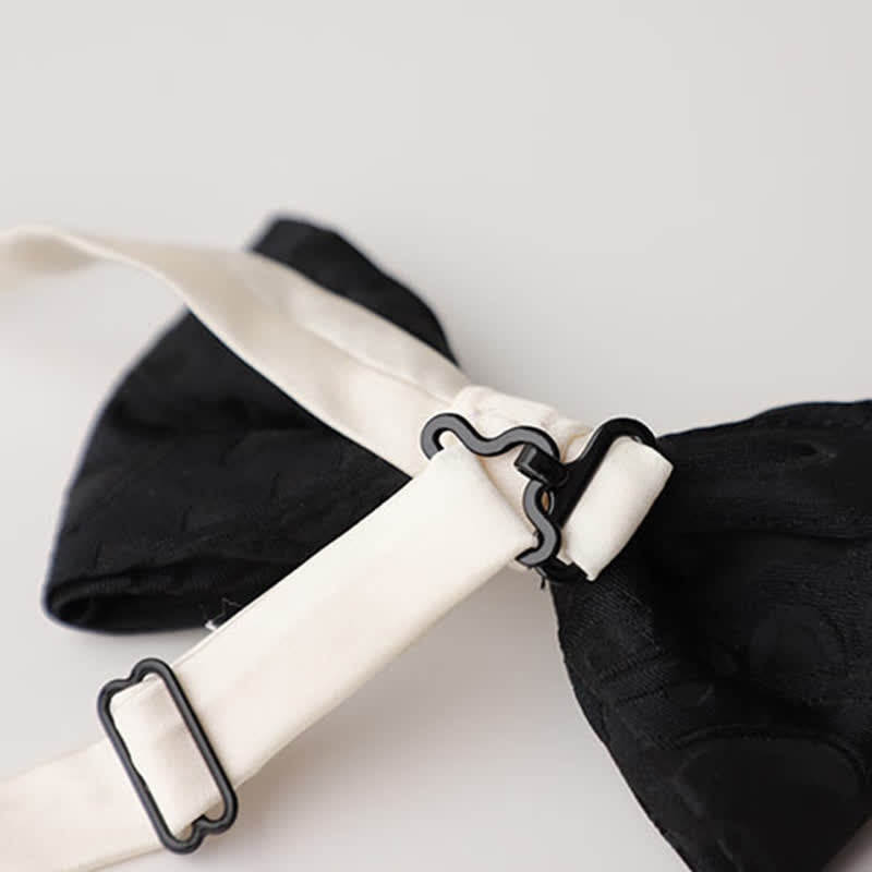 Papillon elegante da uomo nero abbinato bianco
