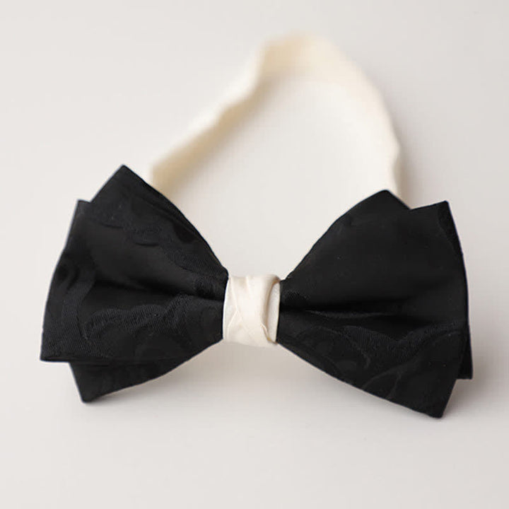 Papillon elegante da uomo nero abbinato bianco