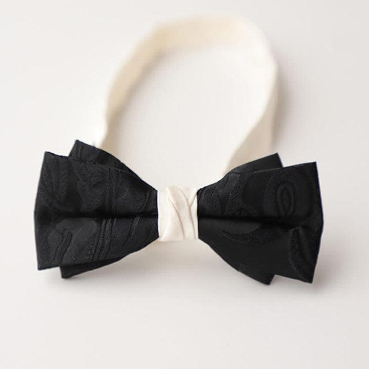 Papillon elegante da uomo nero abbinato bianco