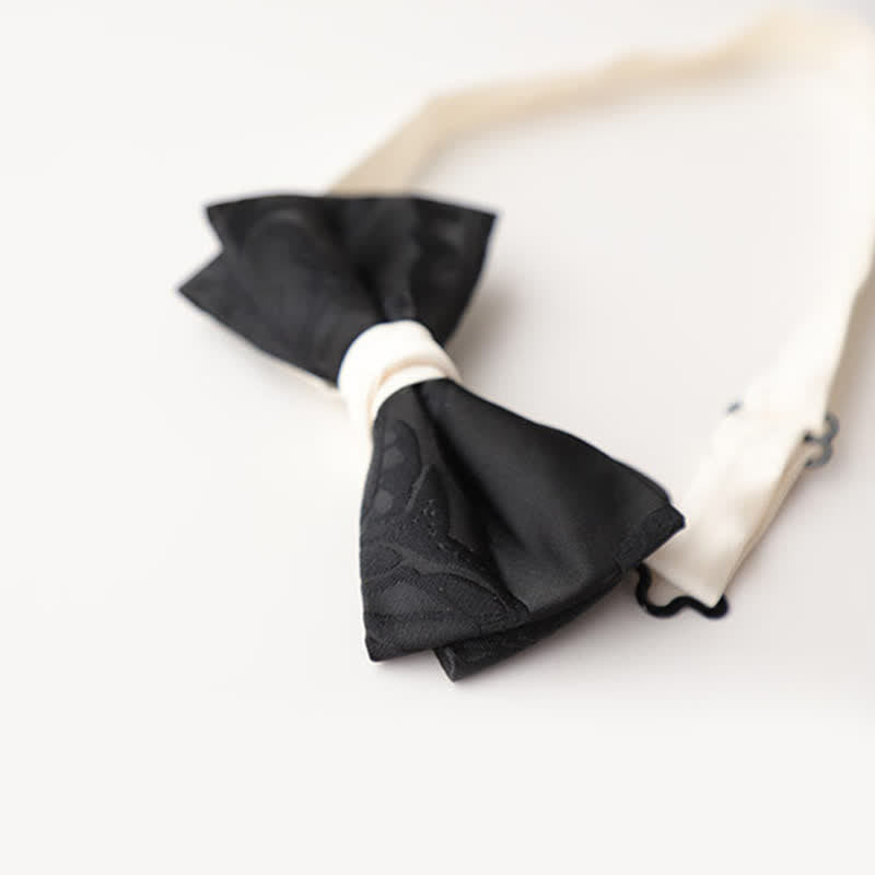 Papillon elegante da uomo nero abbinato bianco