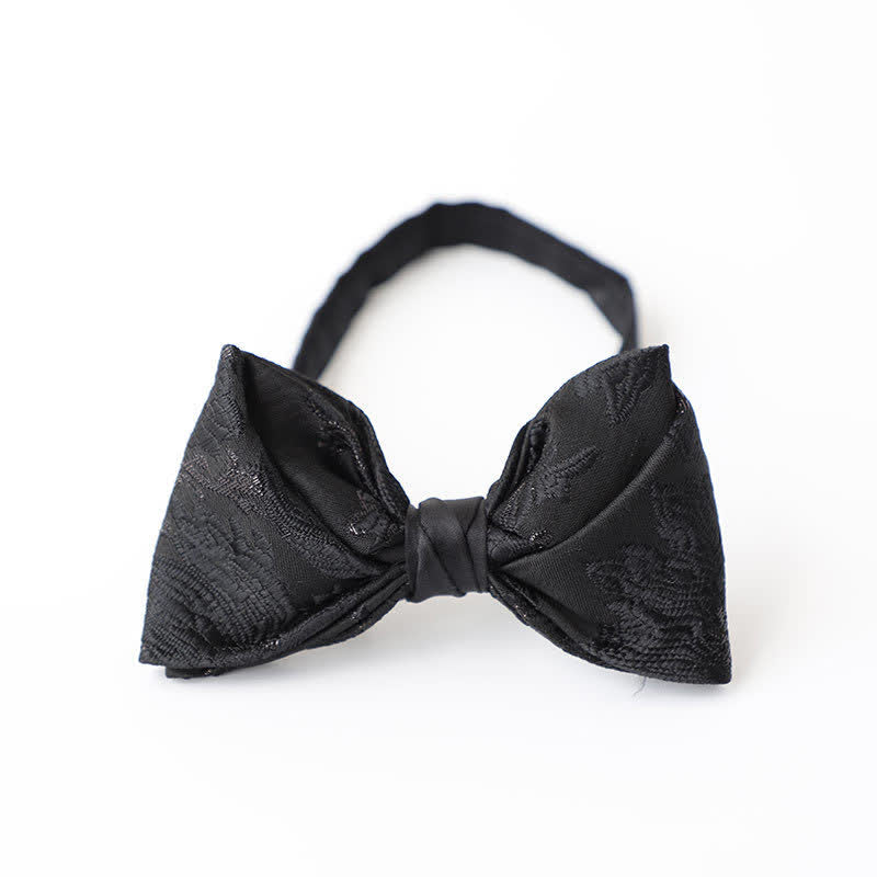Papillon da uomo con motivo delicato nero