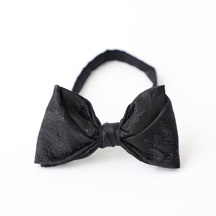 Papillon da uomo con motivo delicato nero