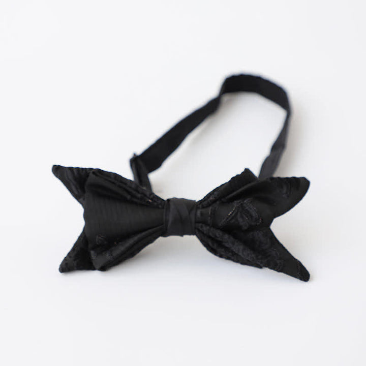Papillon da uomo con motivo delicato nero