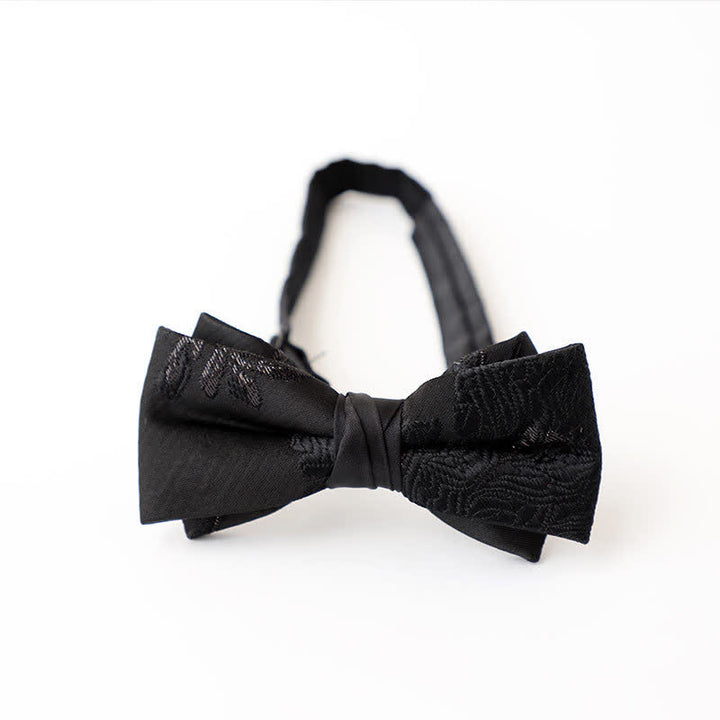 Papillon da uomo con motivo delicato nero