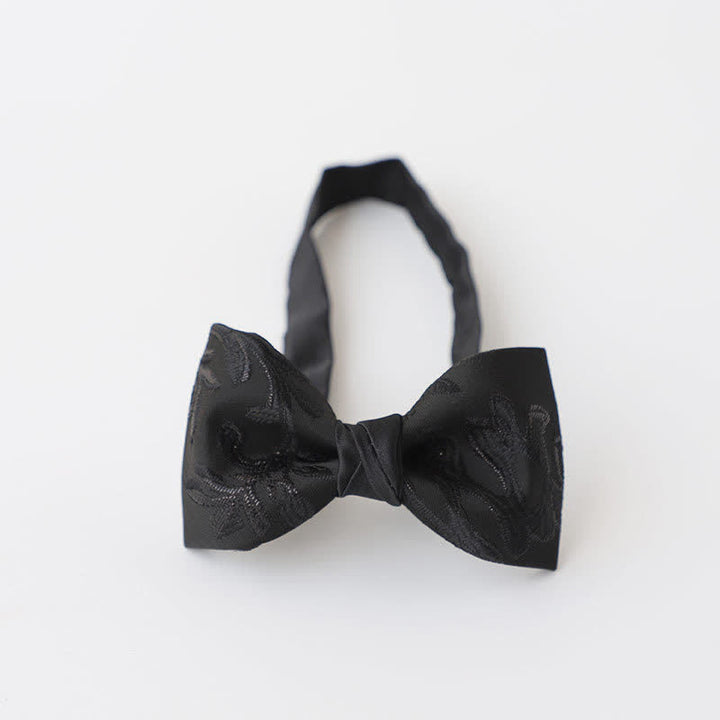 Papillon da uomo con motivo delicato nero