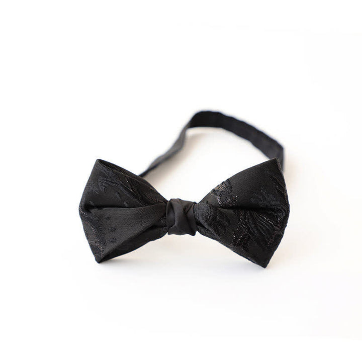 Papillon da uomo con motivo delicato nero - Stile n. 5 - image 7