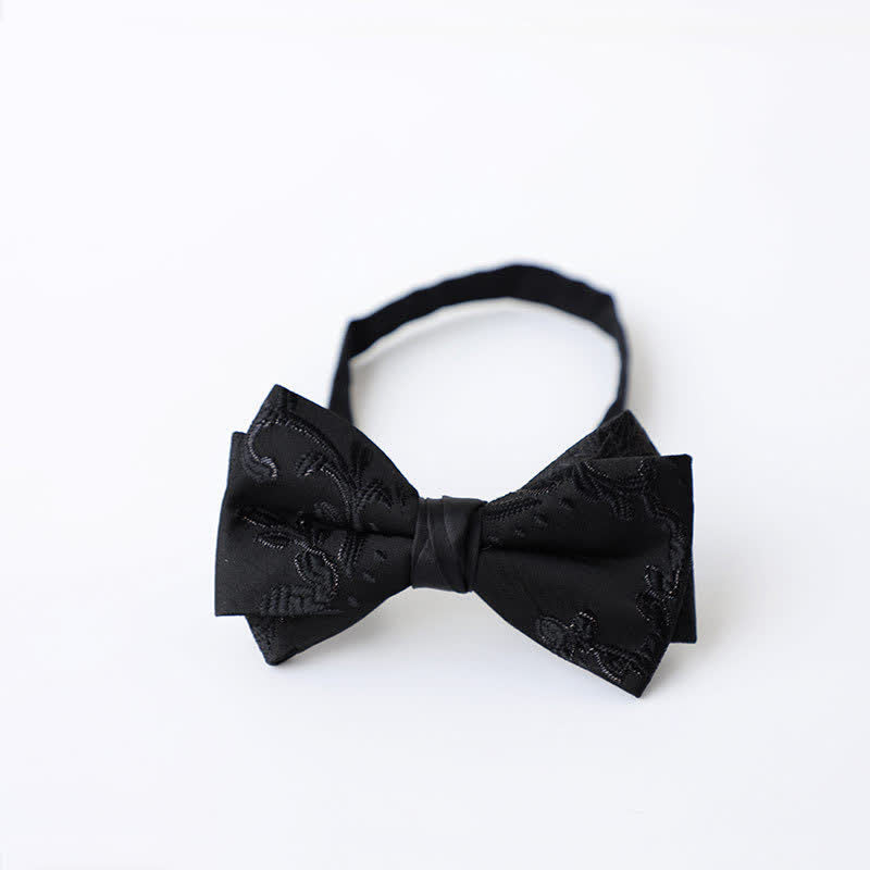 Papillon da uomo con motivo delicato nero