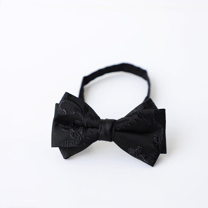 Papillon da uomo con motivo delicato nero