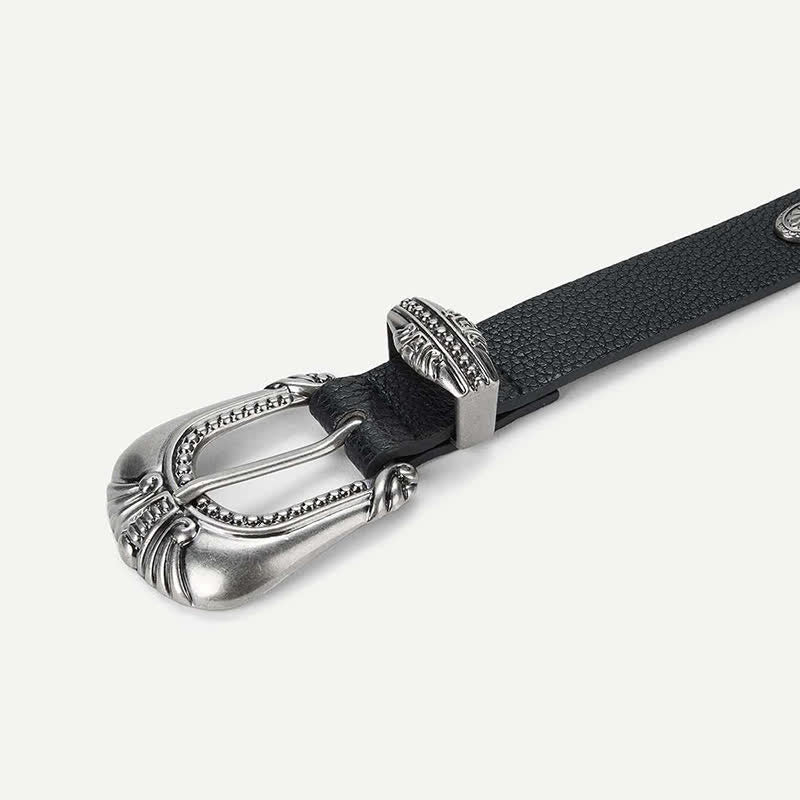 Cintura in pelle con rivetti Concho in stile palazzo da donna - image 2