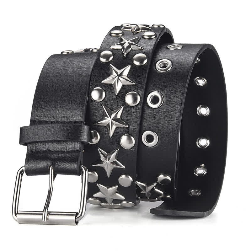 Cintura in pelle con borchie punk rock star