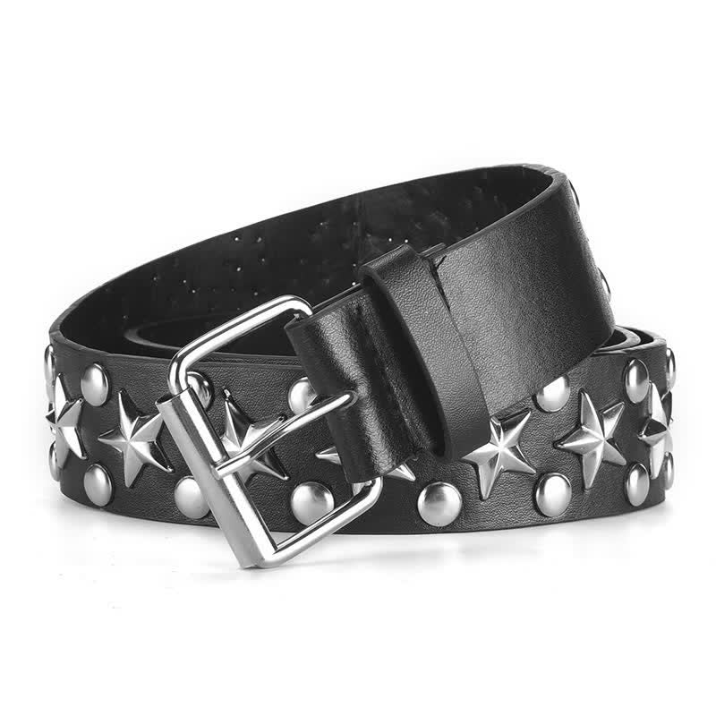 Cintura in pelle con borchie punk rock star