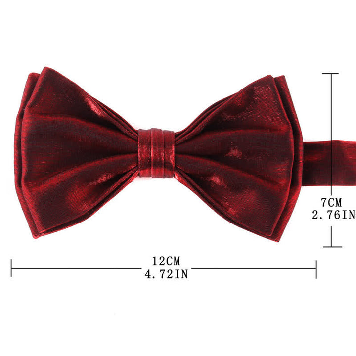 Papillon doppio strato tinta unita casual da uomo