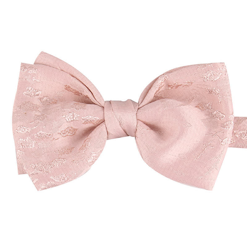 Papillon da sposa floreale meticoloso speciale da uomo - Stile n. 1 - Rosa - image 12