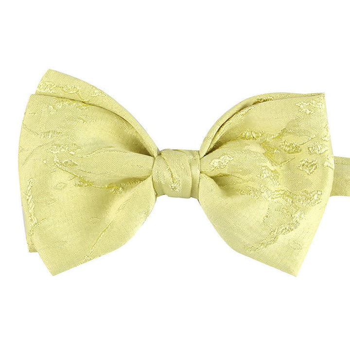 Papillon da sposa floreale meticoloso speciale da uomo - Stile n. 1 - VerdeGiallo - image 14