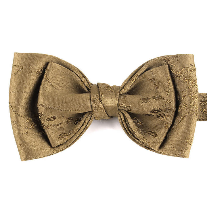 Papillon da sposa floreale meticoloso speciale da uomo - Stile n. 2 - Cachi scuro - image 7