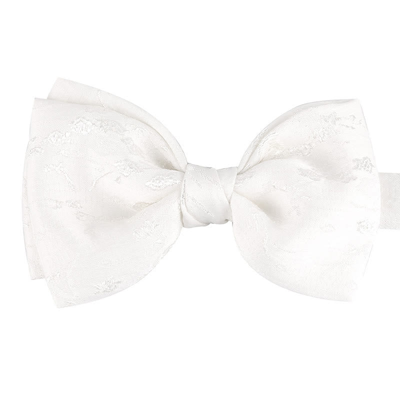 Papillon da sposa floreale meticoloso speciale da uomo - Stile n. 1 - Bianco - image 16