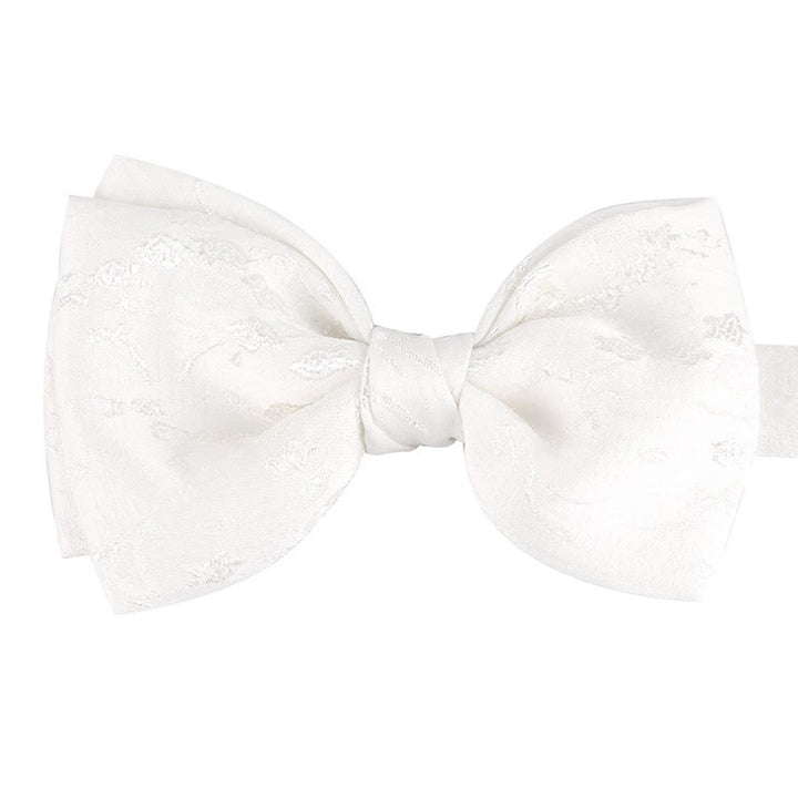 Papillon da sposa floreale meticoloso speciale da uomo - Stile n. 1 - Bianco - image 16