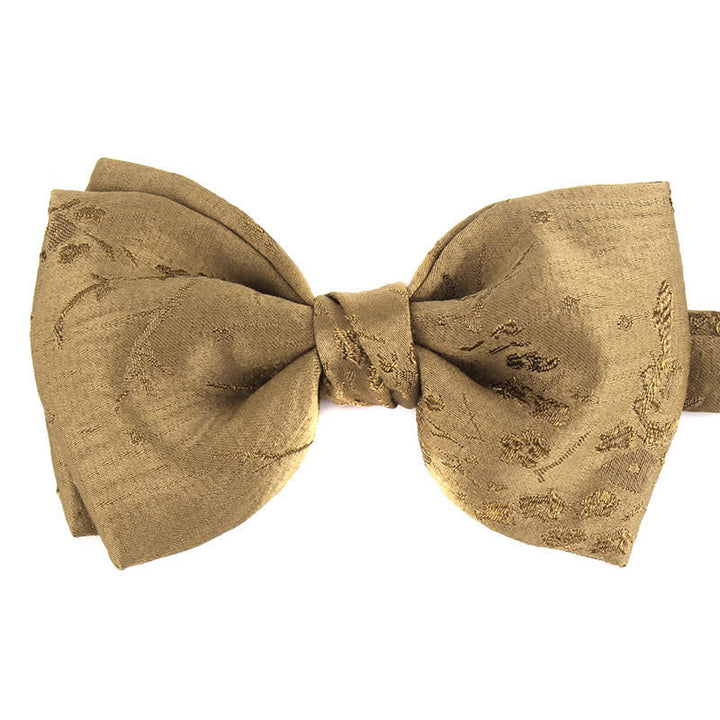 Papillon da sposa floreale meticoloso speciale da uomo - Stile n. 1 - Cachi scuro - image 6