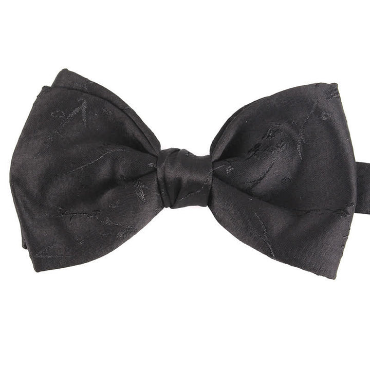Papillon da sposa floreale meticoloso speciale da uomo - Stile n. 1 - Nero - image 20