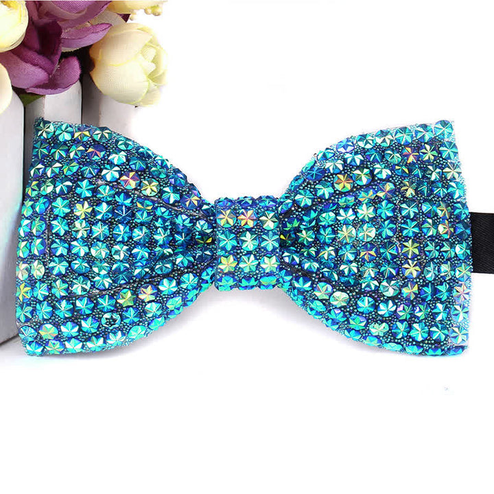 Papillon da festa con strass scintillanti di lusso da uomo