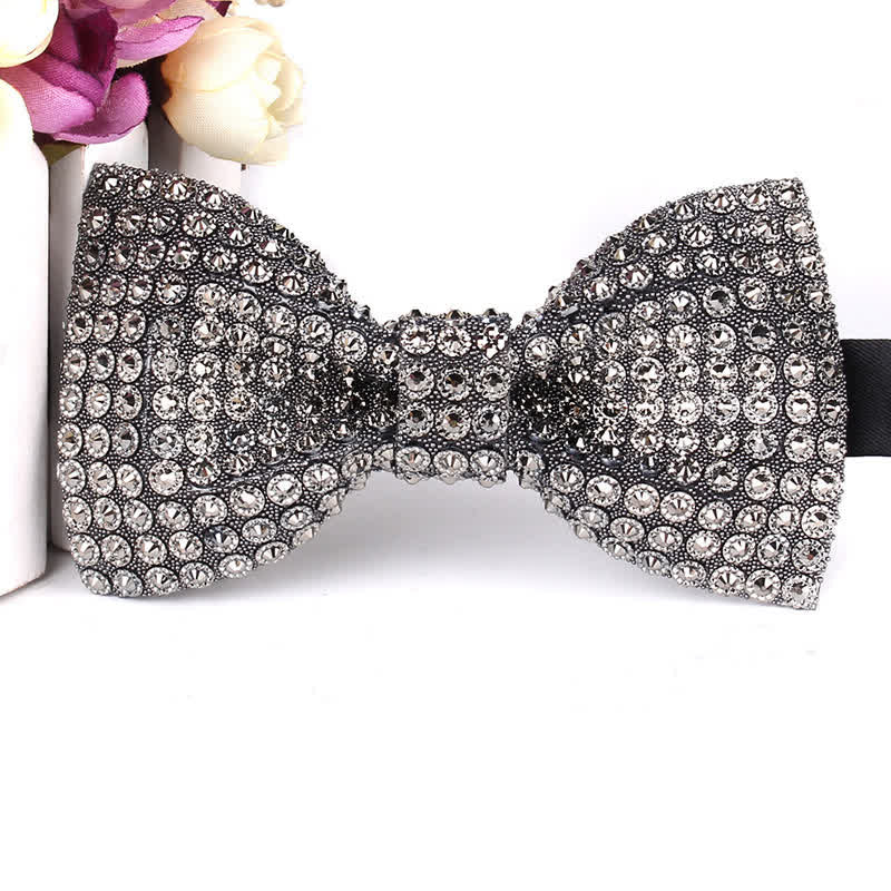 Papillon da festa con strass scintillanti di lusso da uomo