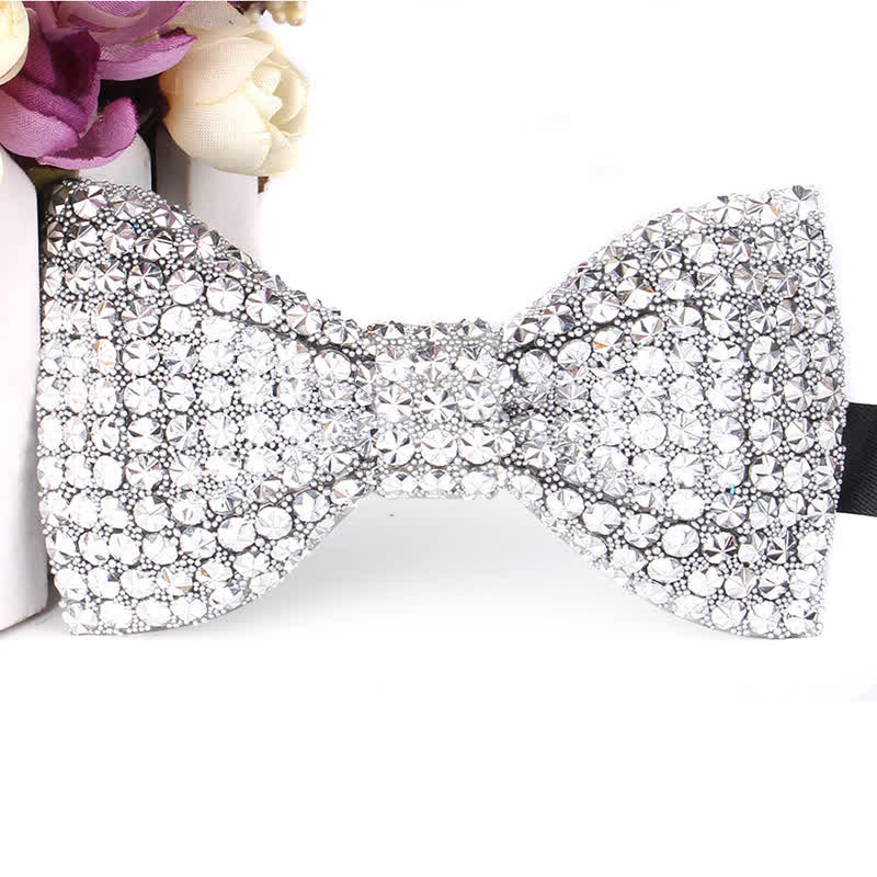 Papillon da festa con strass scintillanti di lusso da uomo