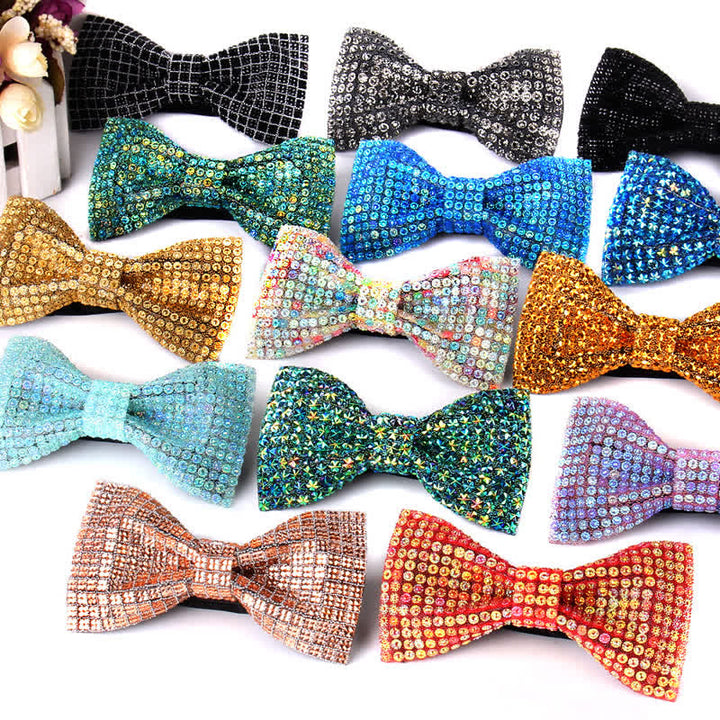 Papillon da festa con strass scintillanti di lusso da uomo