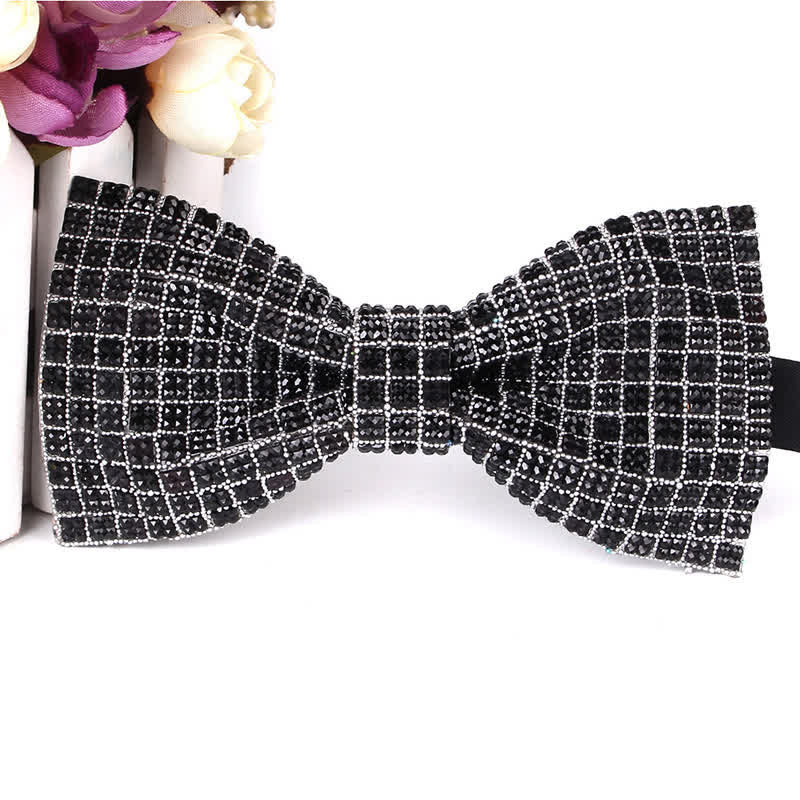 Papillon da festa con strass scintillanti di lusso da uomo