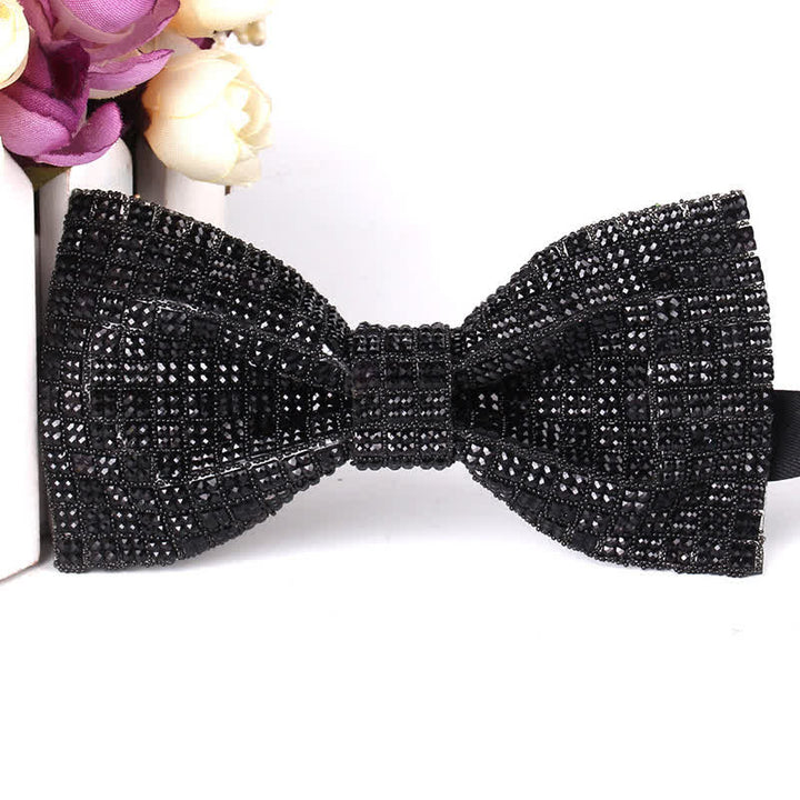 Papillon da festa con strass scintillanti di lusso da uomo