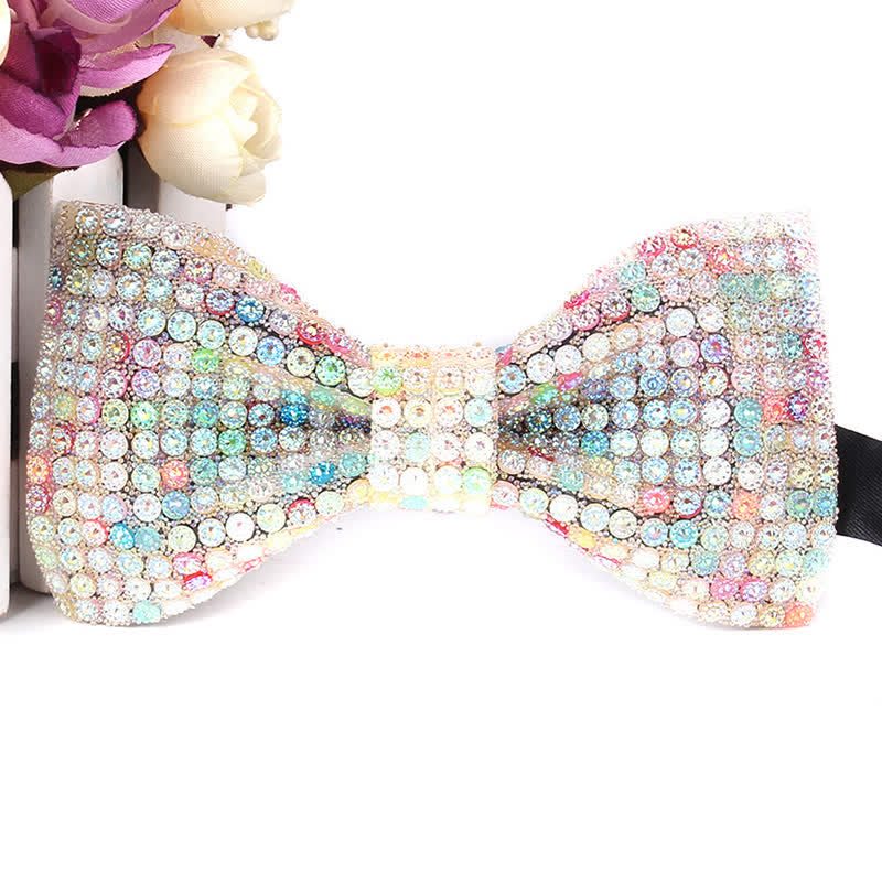 Papillon da festa con strass scintillanti di lusso da uomo