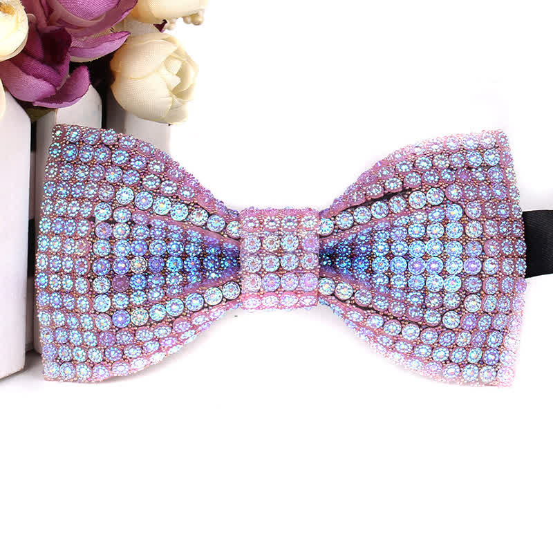 Papillon da festa con strass scintillanti di lusso da uomo - image 7