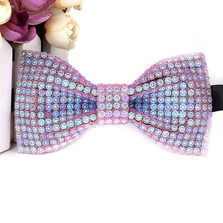 Papillon da festa con strass scintillanti di lusso da uomo - image 7