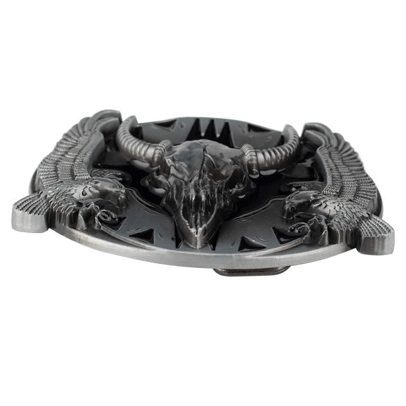 Cintura in pelle fai da te da uomo con fibbia vintage Bull & Dual Eagles - image 12