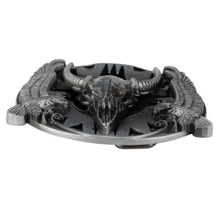 Cintura in pelle fai da te da uomo con fibbia vintage Bull & Dual Eagles - image 12