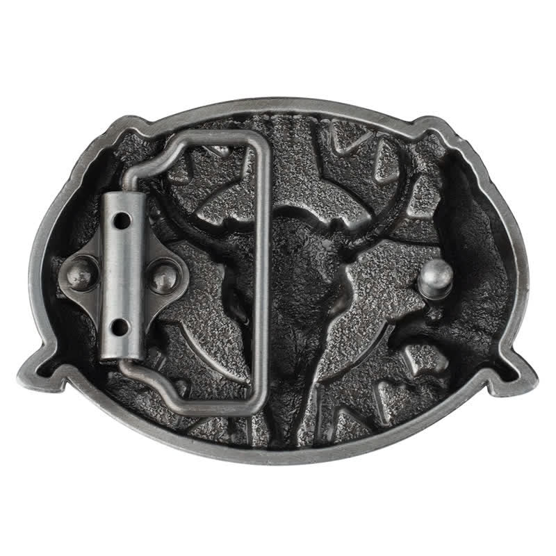 Cintura in pelle fai da te da uomo con fibbia vintage Bull &amp; Dual Eagles