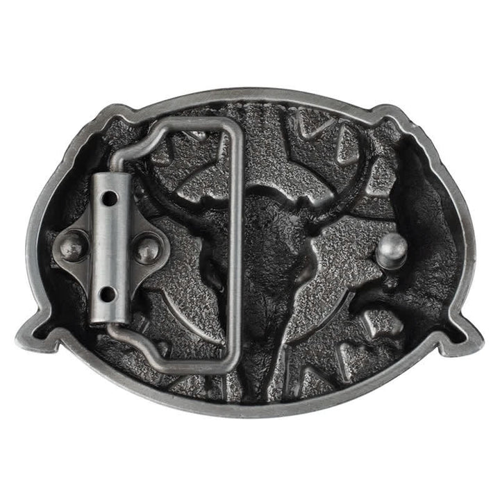 Cintura in pelle fai da te da uomo con fibbia vintage Bull & Dual Eagles - image 1