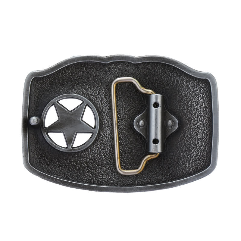 Cintura in pelle fai da te con fibbia a pentagramma Texas Hollow da uomo