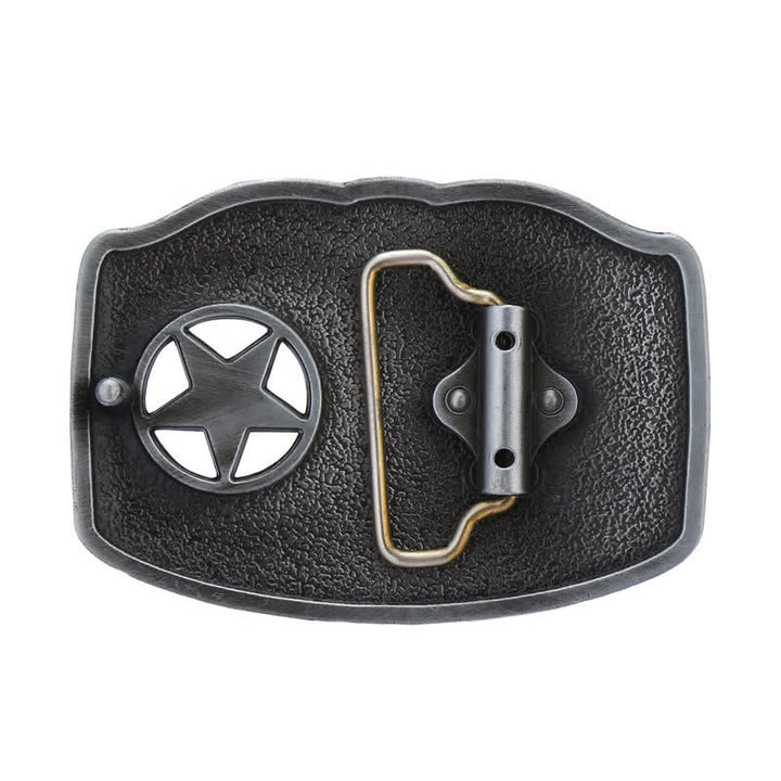 Cintura in pelle fai da te con fibbia a pentagramma Texas Hollow da uomo