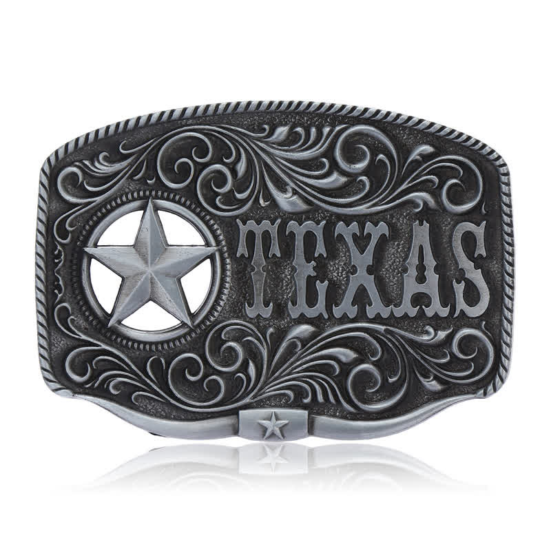 Cintura in pelle fai da te con fibbia a pentagramma Texas Hollow da uomo