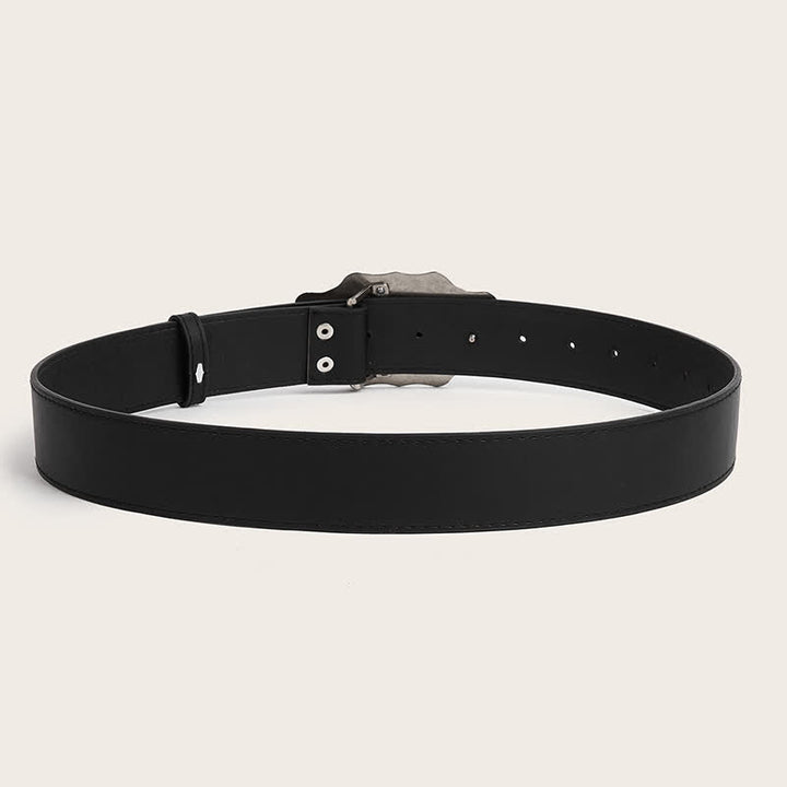 Cintura in pelle con fibbia irregolare turchese Bohemia da donna