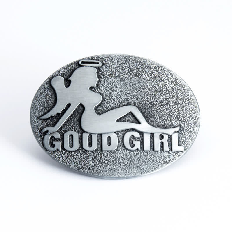 Cintura in pelle con fibbia fai da te Bad Girl Good Girl da uomo