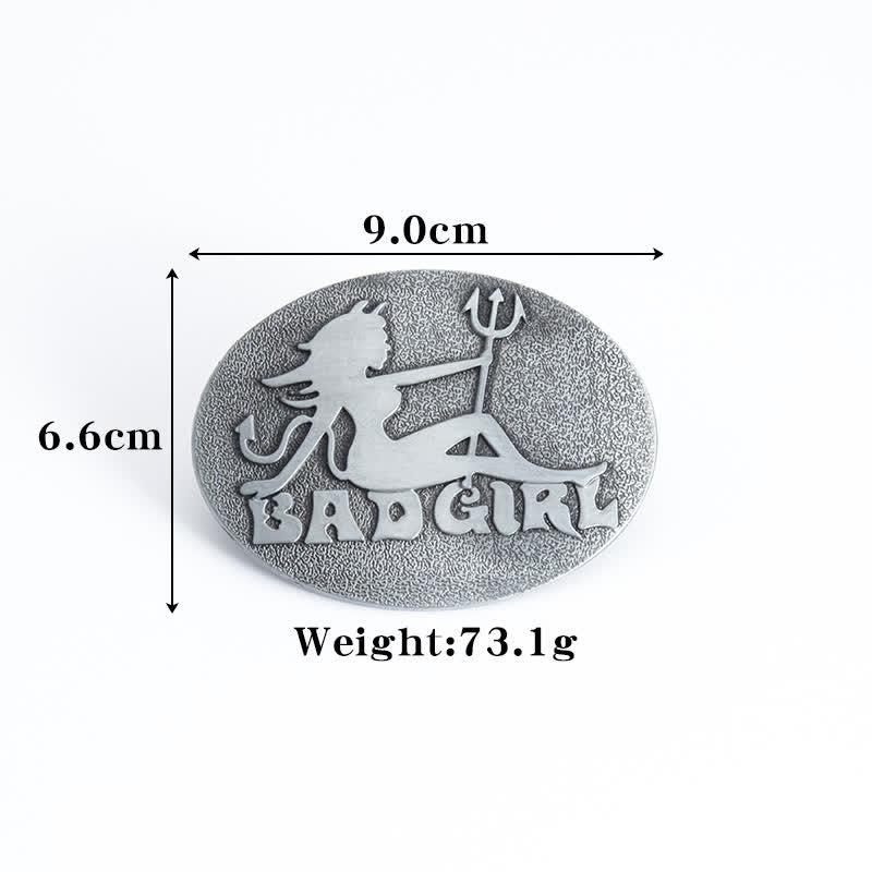 Cintura in pelle con fibbia fai da te Bad Girl Good Girl da uomo